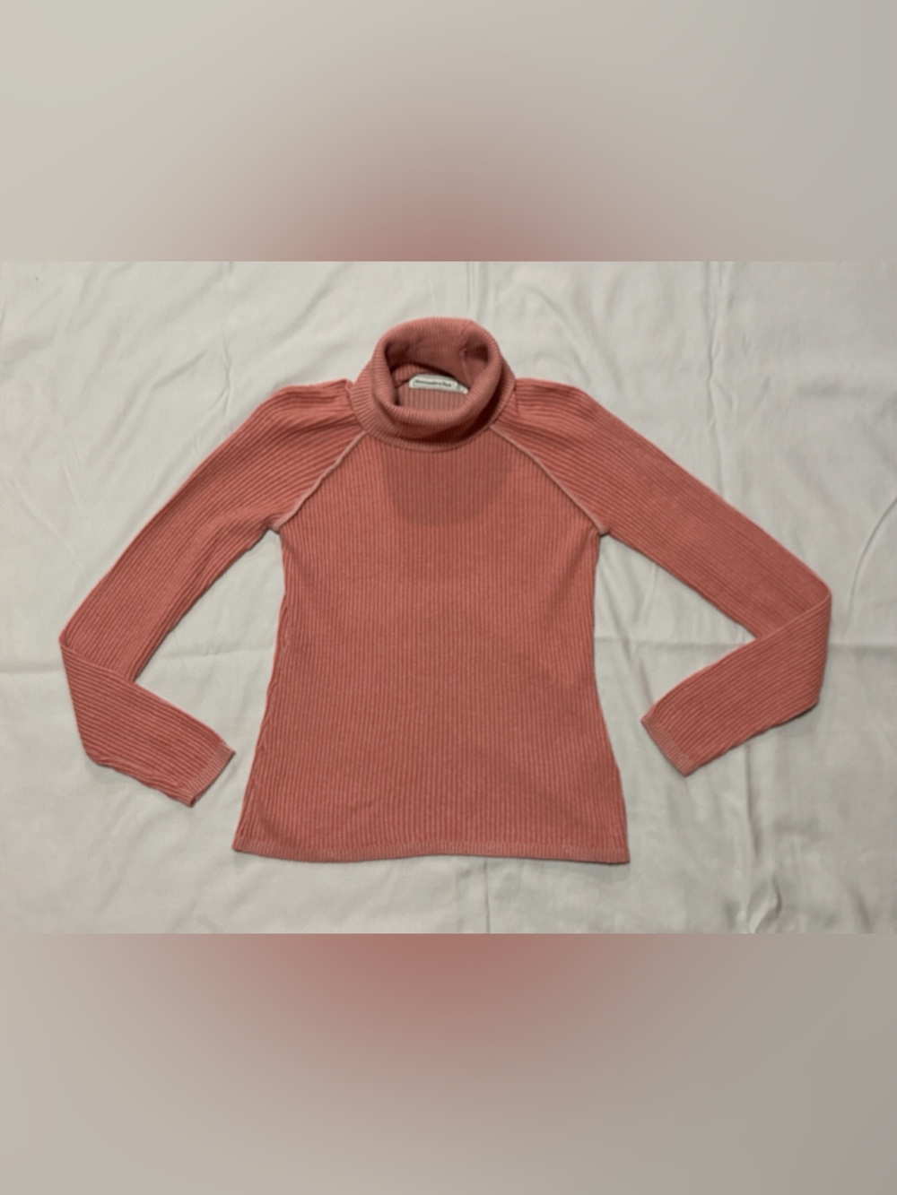 Abercrombie & Fitch Dusty Rose Ribbed‎ Turtle Neck Sweater Small D020